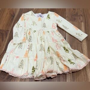 Sweet Honey Christmas Tree Holiday Twirl Dress